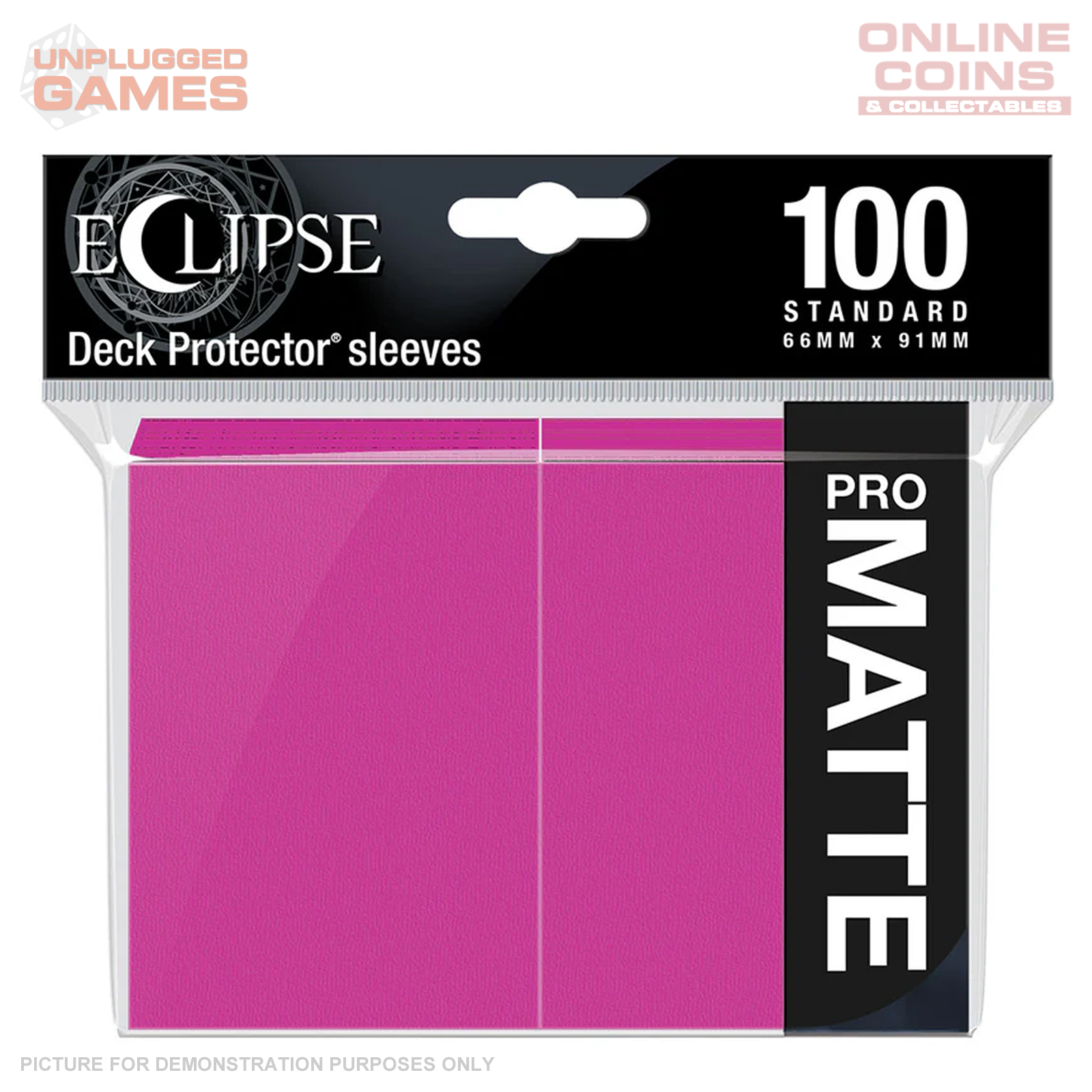 ULTRA PRO Eclipse Deck Protector Standard - 100ct Matte HOT PINK
